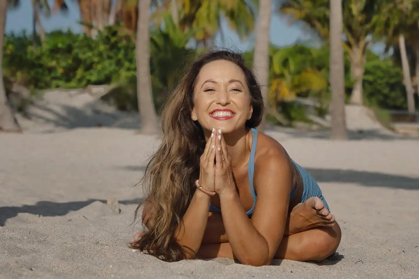 Kino Yoga demonstrating a Yin yoga pose